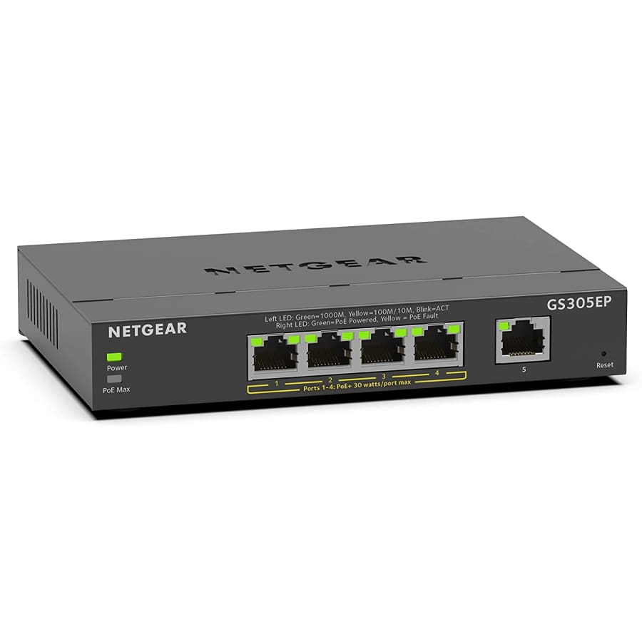 Netgear 5-Port PoE Gigabit Ethernet Plus Switch for $70