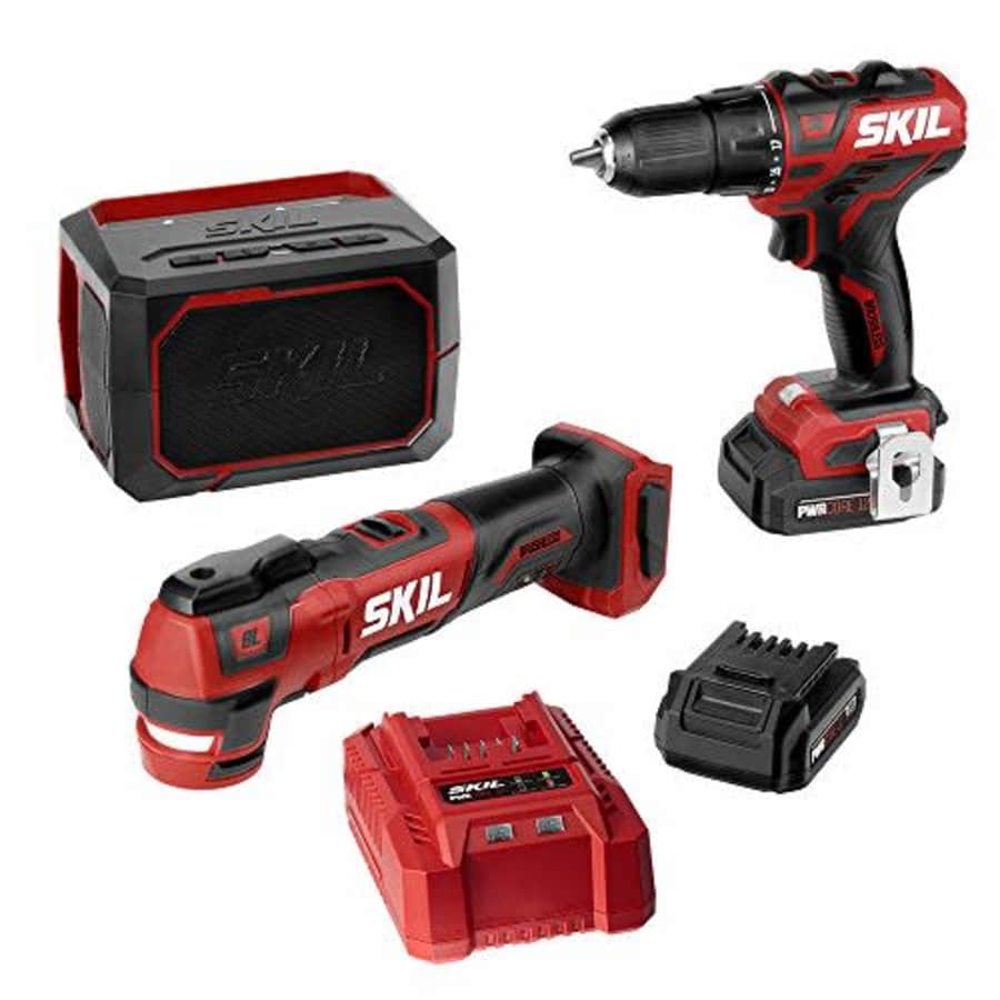 SKIL 3-Tool Combo Kit: Pwrcore 12 Brushless 12V 1/2" Cordless Drill Driver, Oscillating Multitool & for $130