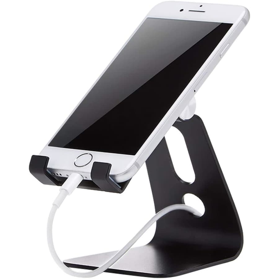 Amazon Basics Adjustable Aluminum Cell Phone Desk Stand for $7 Amazon Basics Adjustable Aluminum Cell Phone Desk Stand for $7
