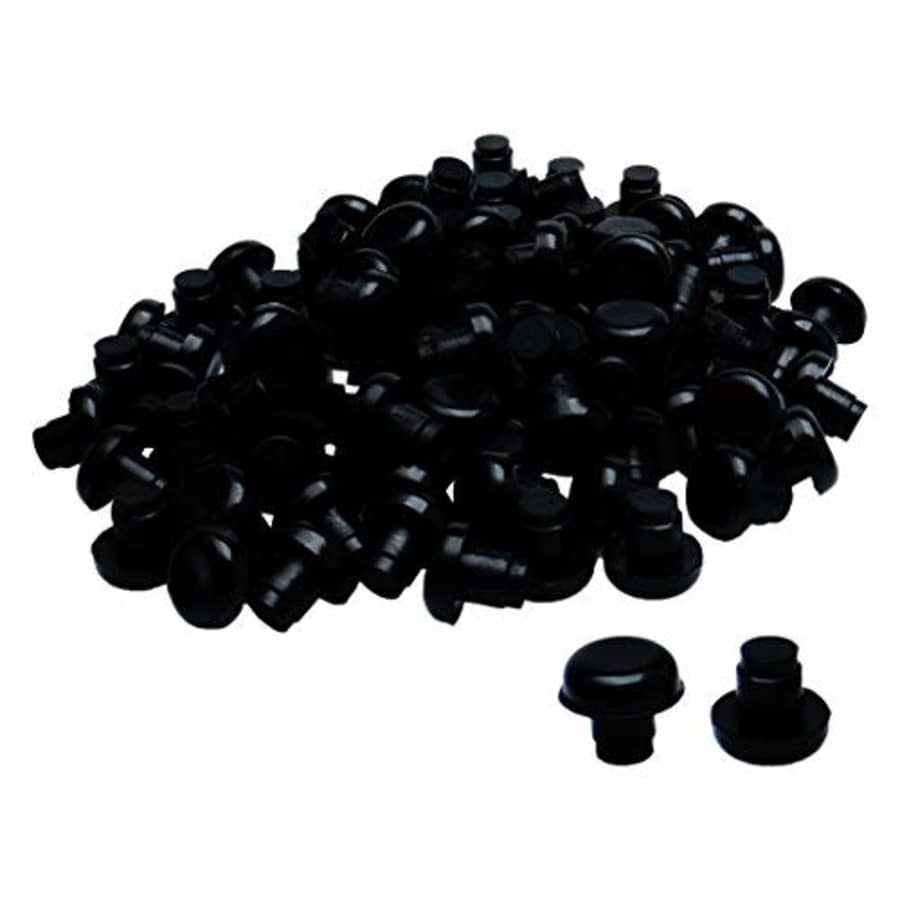 uxcell 100pcs 8mm Black Stem Bumpers Glide, Patio Outdoor Furniture Glass Table Top Anti-collision for $18