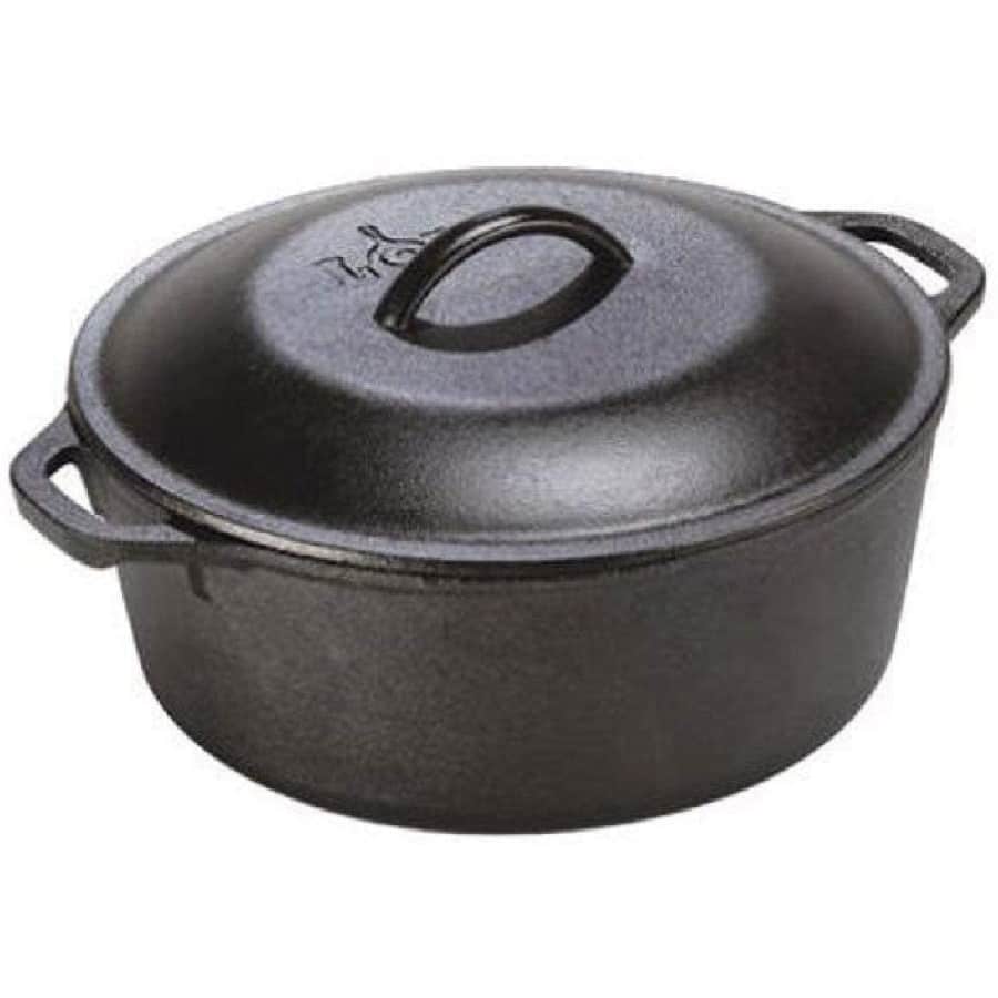 Lodge 5-Quart Cast Iron Dutch Oven w/ Lid for $47 Lodge 5-Quart Cast Iron Dutch Oven w/ Lid for $47
