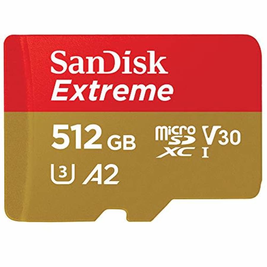 SanDisk 512GB Extreme microSDXC UHS-I Memory Card with Adapter - Up to 160MB/s, C10, U3, V30, 4K, for $48