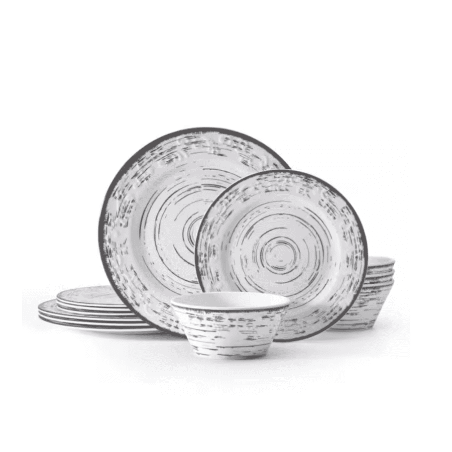 Pfaltzgraff Trellis 12-Piece Melamine Dinnerware Set for $35