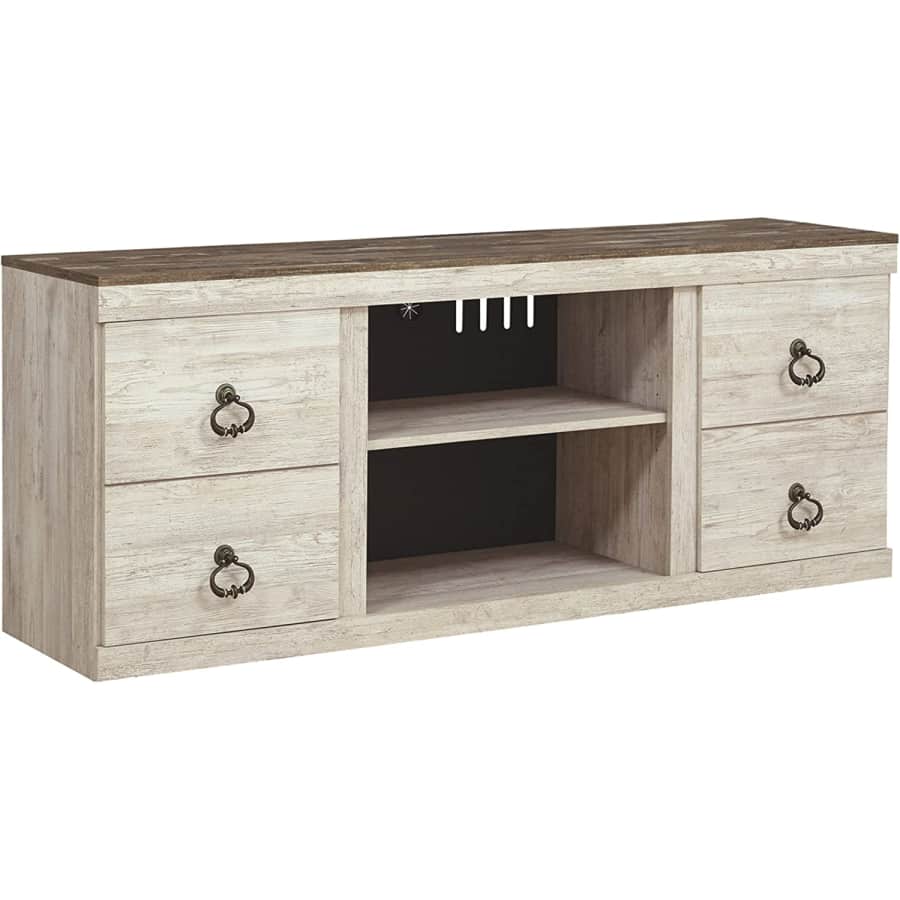 Signature Design by Ashley Willowton Farmhouse TV Stand for $297 Signature Design by Ashley Willowton Farmhouse TV Stand for $297