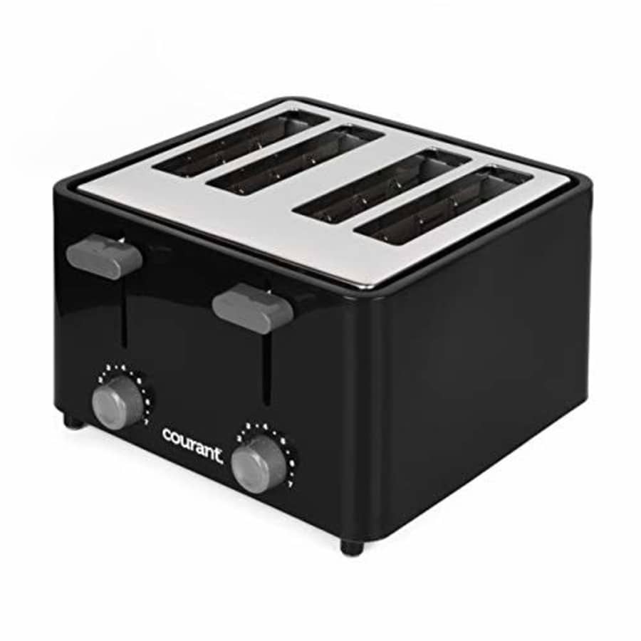 Courant CTP4152K 4 slice Toaster with Drop Down Crumb Tray for Easy Cleaning for $32