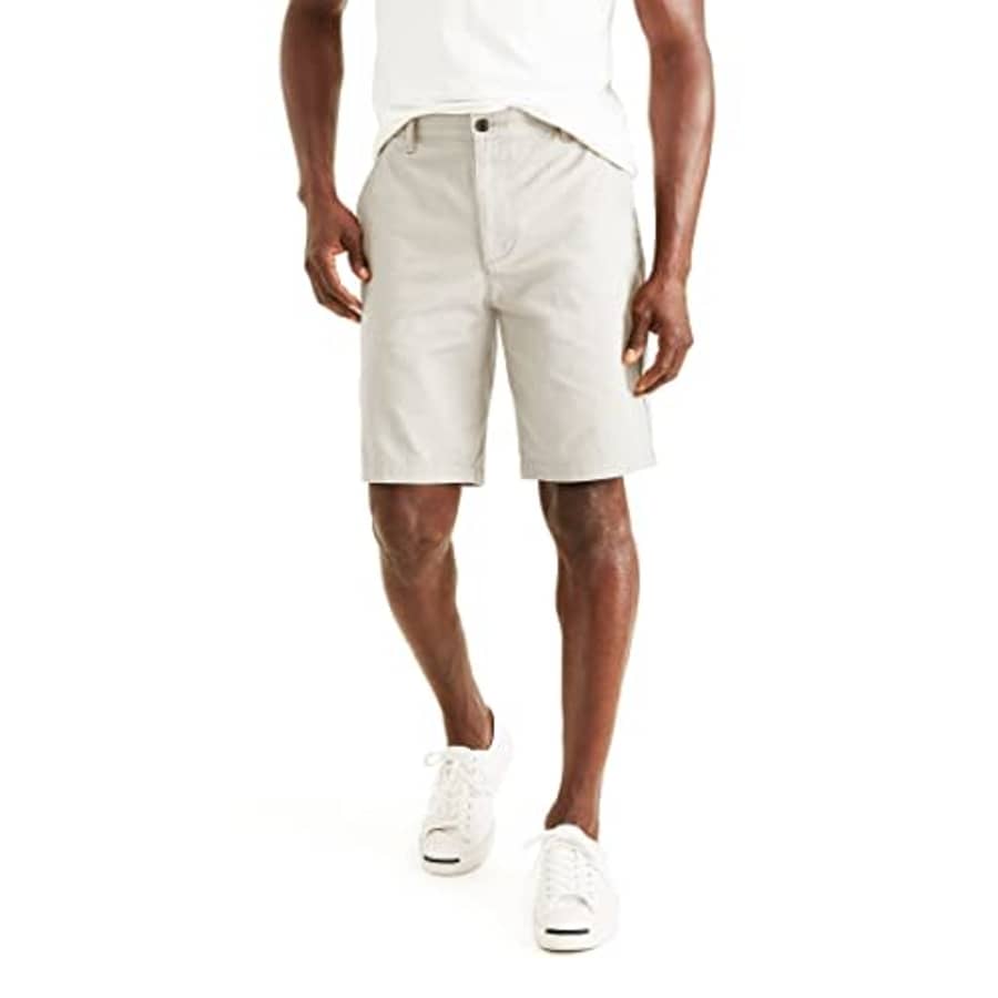 Dockers Men's Big & Tall Perfect Classic Fit Shorts, (New) Porcelain Khaki, 56 for $30