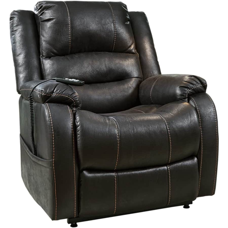 Signature Design by Ashley Yandel Faux Leather Electric Power Lift Recliner for $749 Signature Design by Ashley Yandel Faux Leather Electric Power Lift Recliner for $749