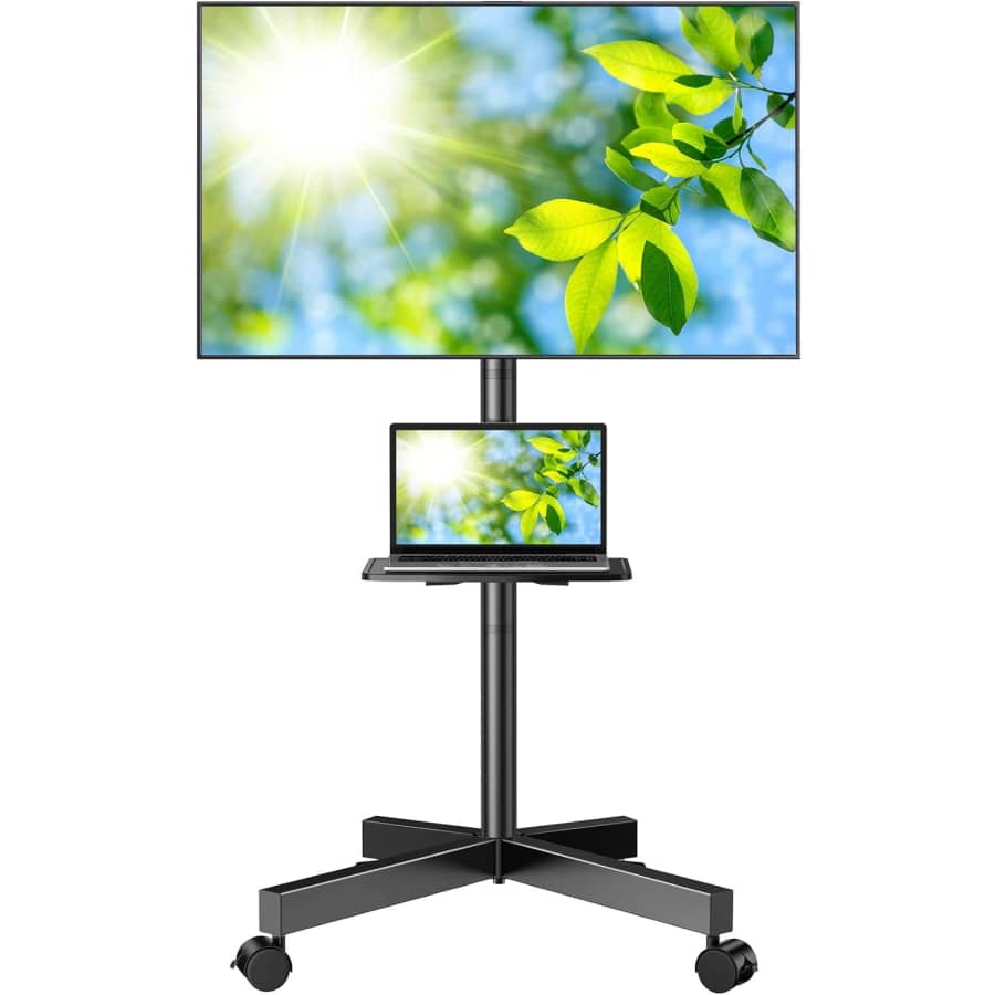 Perlesmith Mobile Stand for 23" to 60" TVs for $36 w/ Prime