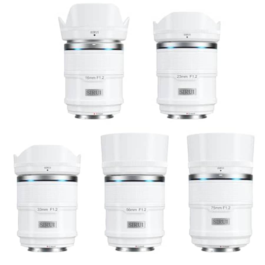 SIRUI Sniper 16mm, 23mm, 33mm, 56mm, 75mm Autofocus Lens Set, F1.2 Wide Angle APS-C Camera Lens (E for $1,258 SIRUI Sniper 16mm, 23mm, 33mm, 56mm, 75mm Autofocus Lens Set, F1.2 Wide Angle APS-C Camera Lens (E for $1,258
