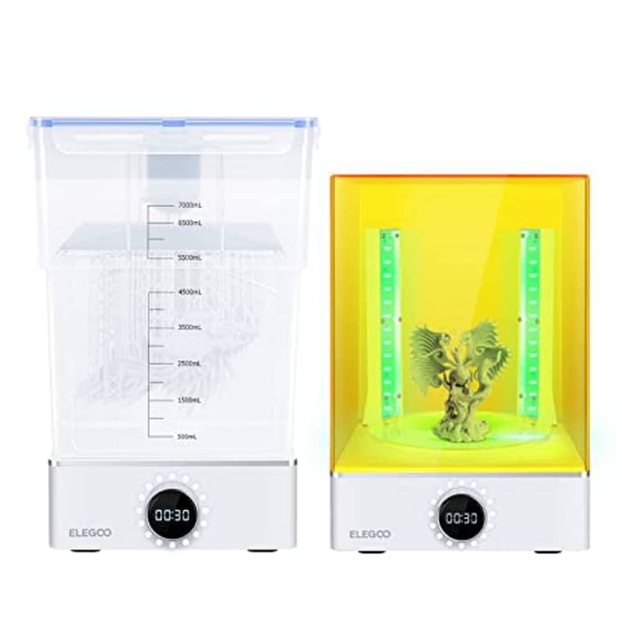 ELEGOO Mercury X Bundle Cure and Wash Large UV Curing Machine Resin Washing and Curing Machine for for $200 ELEGOO Mercury X Bundle Cure and Wash Large UV Curing Machine Resin Washing and Curing Machine for for $200