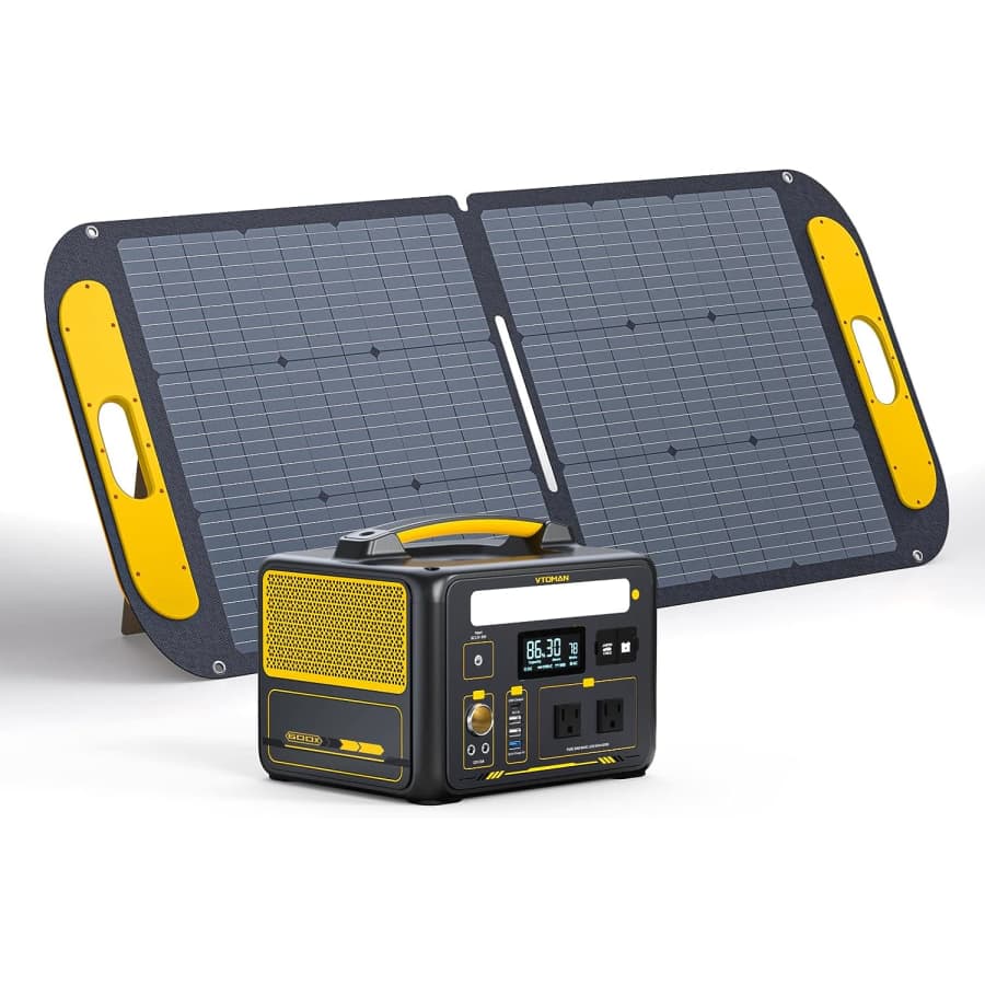 Vtoman Jump 600X 600W Portable Power Station w/ Solar Panel for $500