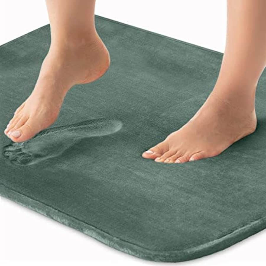 Gorilla Grip Thick Memory Foam Bath Rug, Soft Absorbent Luxury Mats, 30x20, Plush Velvet Topside, for $15
