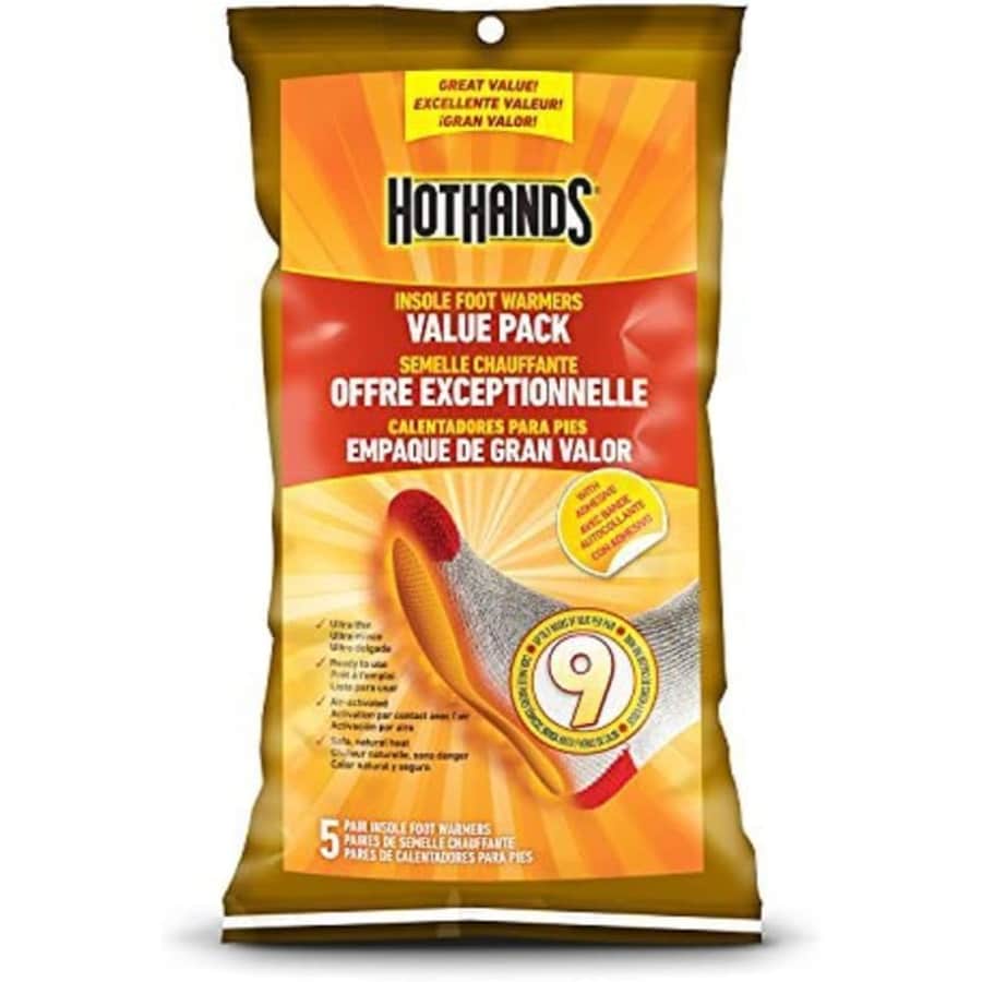HotHands Insole Foot Warmers 5-Pair Pack for $6