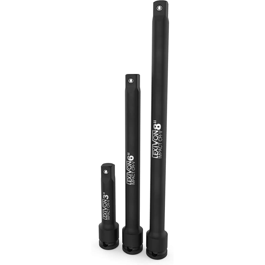 Lexivon 3/8" Drive Impact Driver Extension Bar 3-Piece Set for $13
