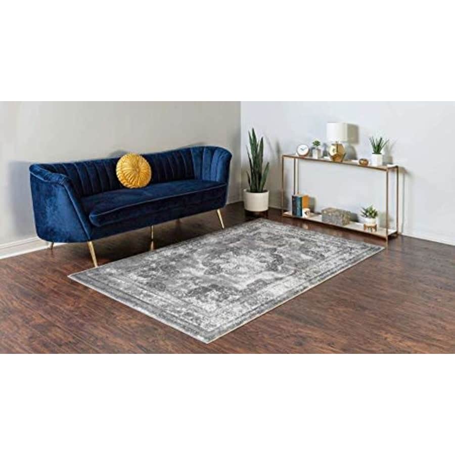 Unique Loom Sofia Collection Traditional Vintage Area Rug, 2' 2" x 3', Gray/Light Gray for $17