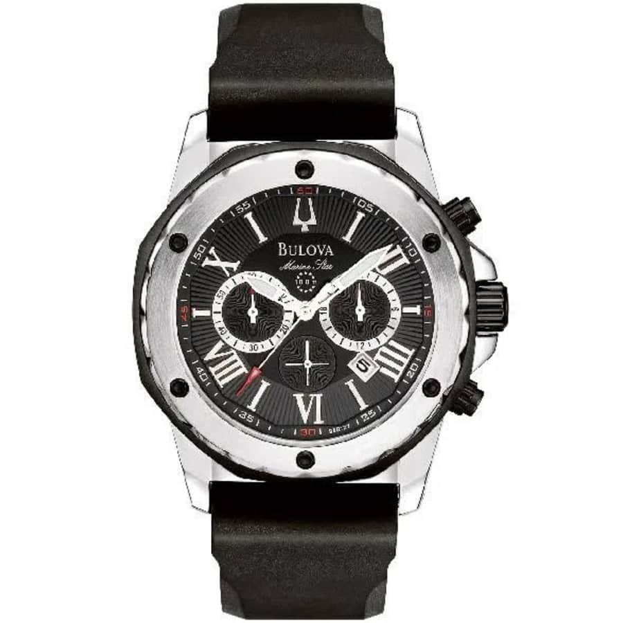 Bulova Men's Marine Star Chronograph Silicone Strap Watch for $289