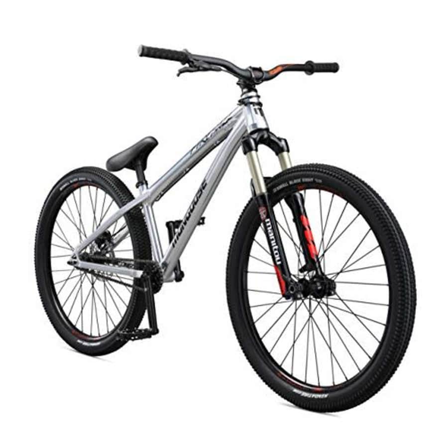 Mongoose Fireball Dirt Jump Mountain Bike, 26-Inch Wheels, Mechanical Disc Brakes, Chrome for $1,121