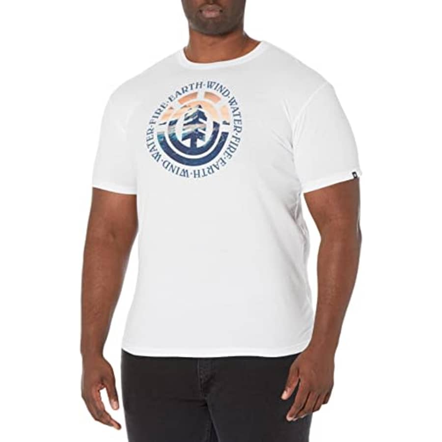 Element Men's Seal Short Sleeve Tee Shirt, Optic White Swiss, M for $10