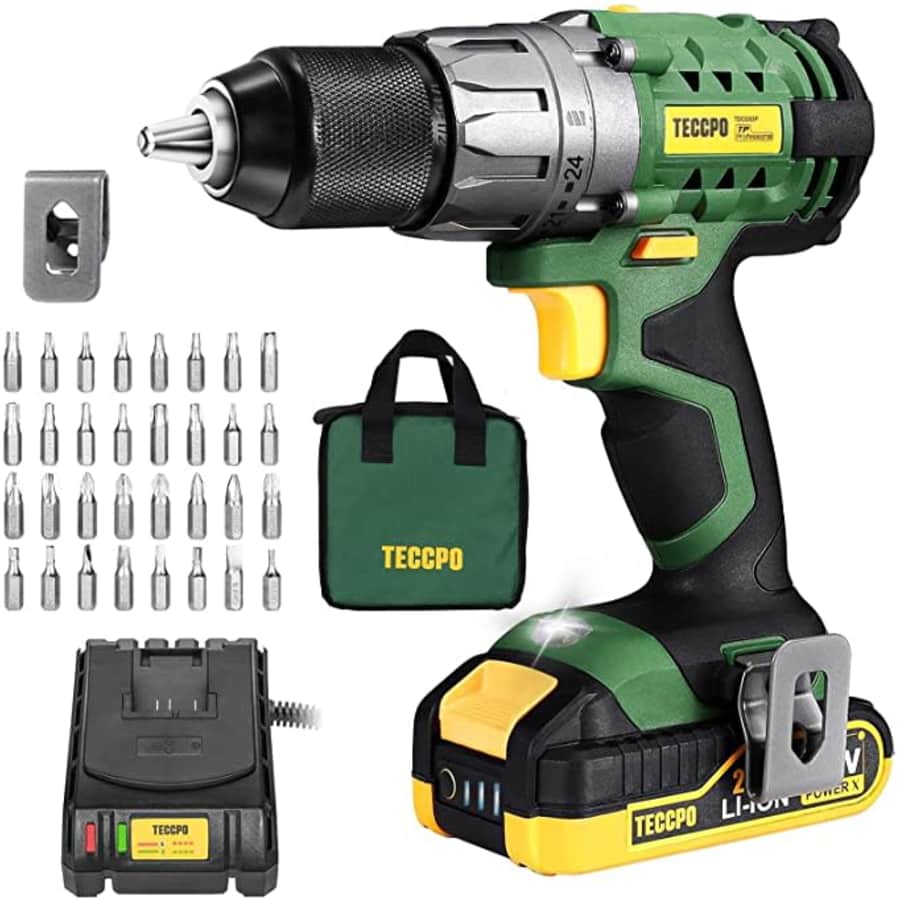 Teccpo 20V Cordless Drill Driver Set for $42 w/ Prime