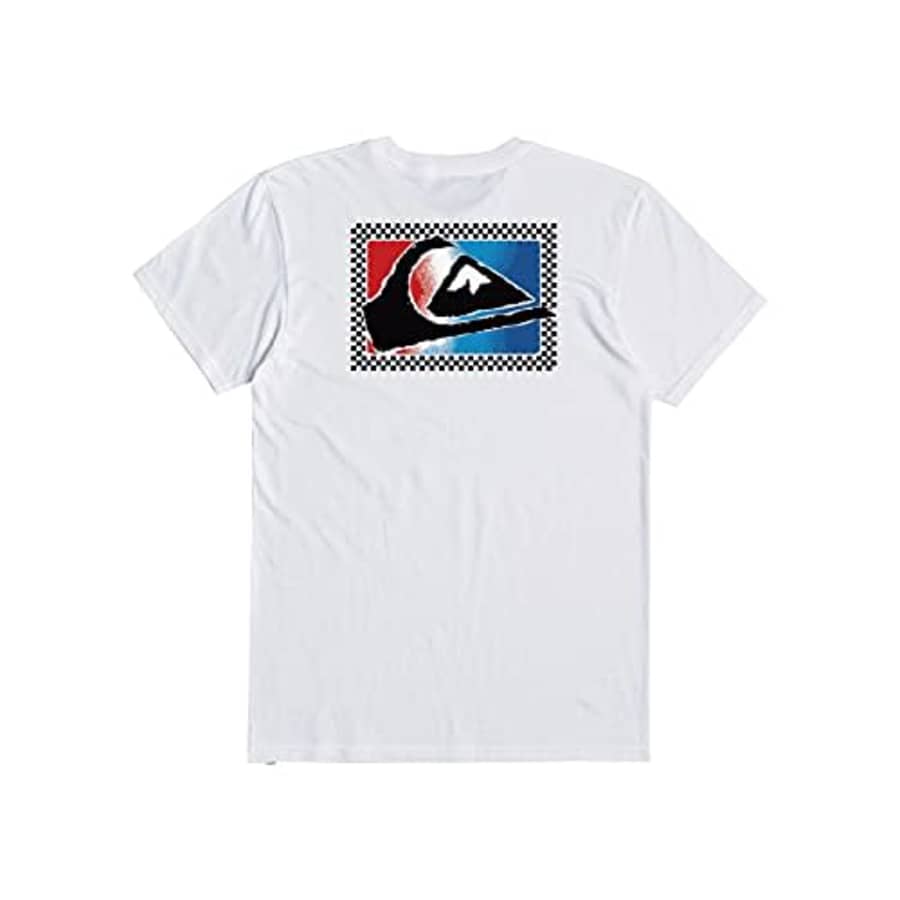 Quiksilver Men's Short Sleeve SURF Graphic T-Shirt TEE, White Summer Fade, XL for $17