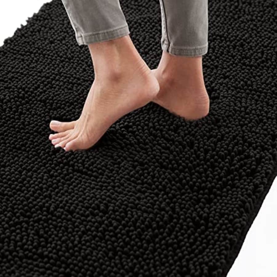 Gorilla Grip Bath Rug 54x24, Thick Soft Absorbent Chenille, Rubber Backing Quick Dry Microfiber for $40