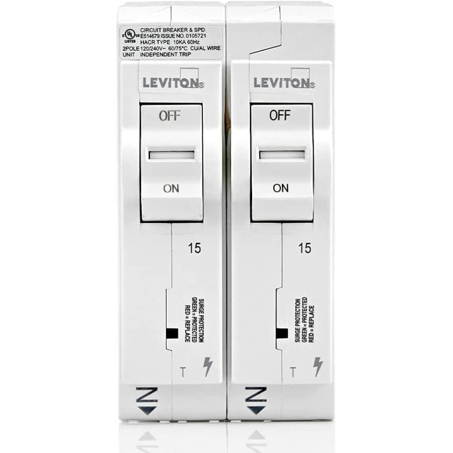 Leviton Surge Protective Device w/ 2 Thermal Magnetic Branch Circuit Breakers for $108