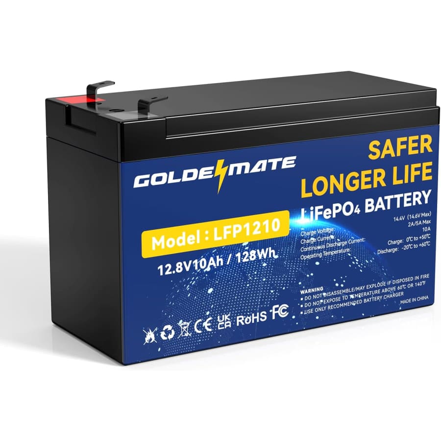 Goldenmate 12V 10Ah Lithium LiFePO4 Deep Cycle Battery for $30 w/ Prime Goldenmate 12V 10Ah Lithium LiFePO4 Deep Cycle Battery for $30 w/ Prime
