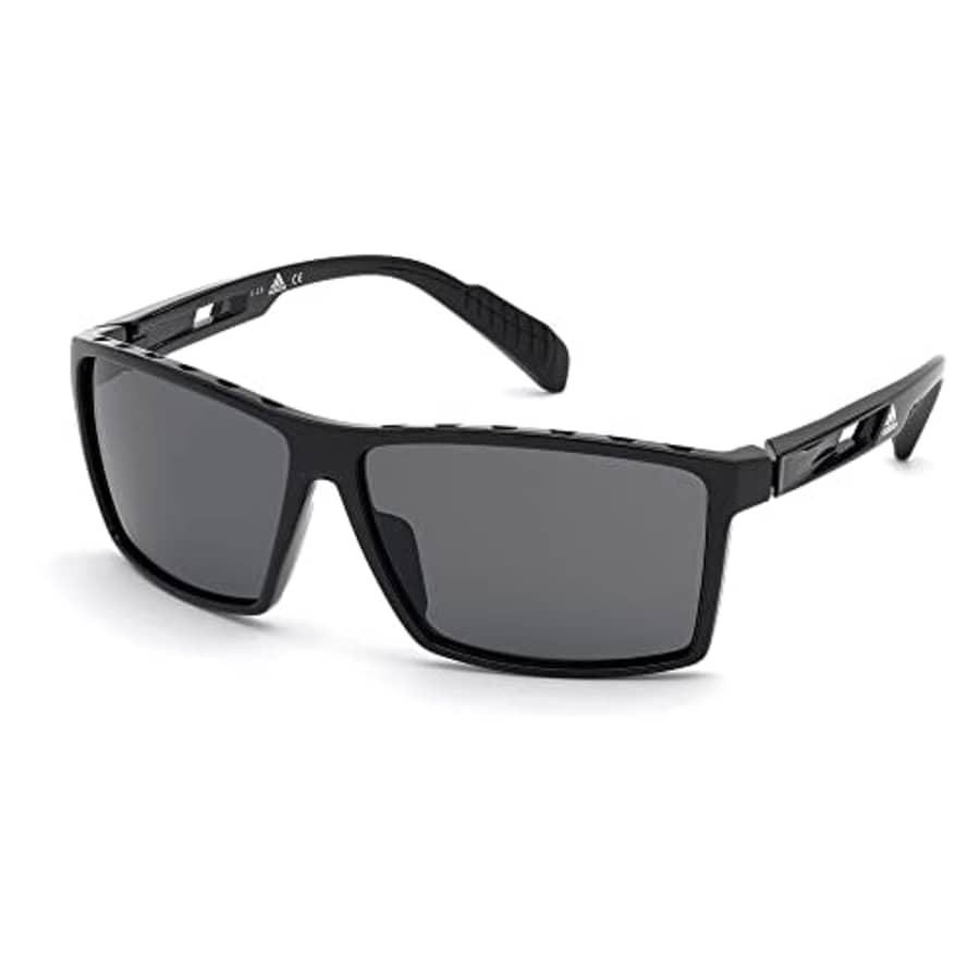Sunglasses Adidas Sport SP 0010 01D Shiny Black/Smoke Polarized Lenses for $56