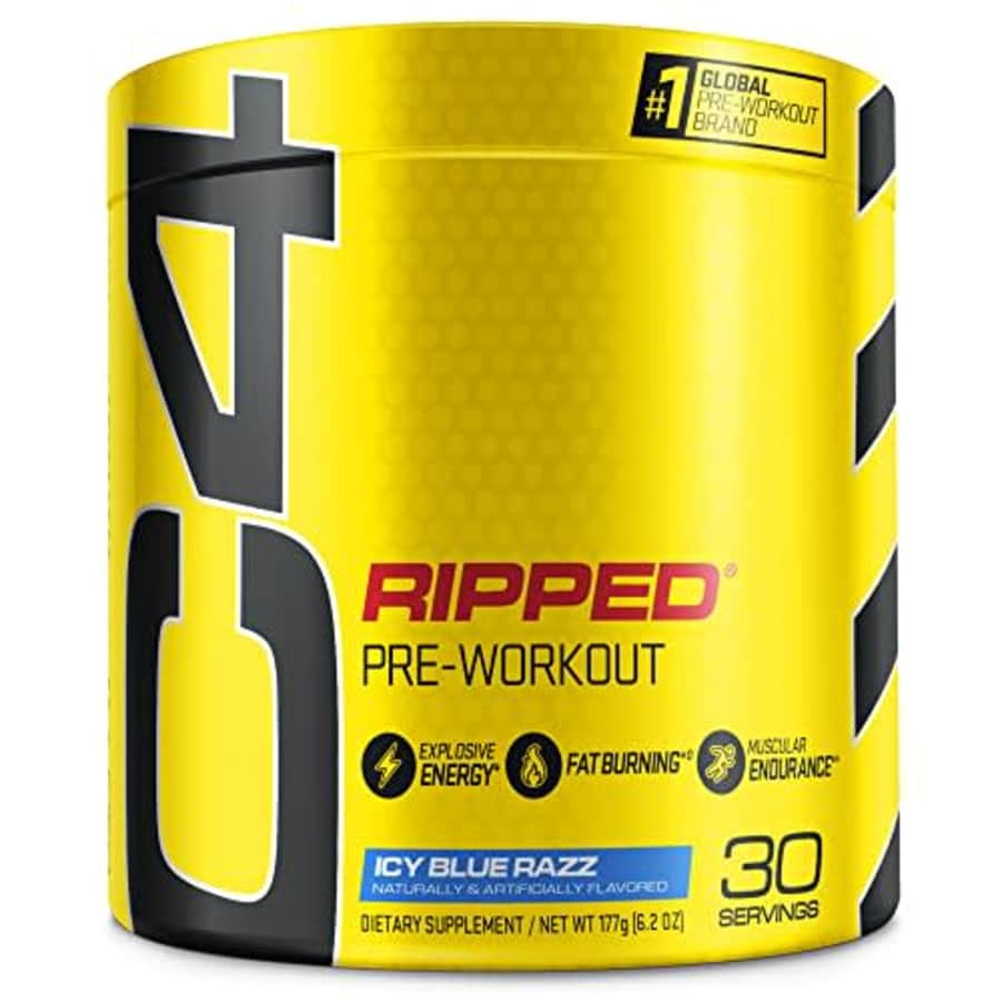 Cellucor C4 Ripped Pre Workout Powder ICY Blue Razz | Creatine Free + Sugar Free Preworkout Energy for $40 Cellucor C4 Ripped Pre Workout Powder ICY Blue Razz | Creatine Free + Sugar Free Preworkout Energy for $40