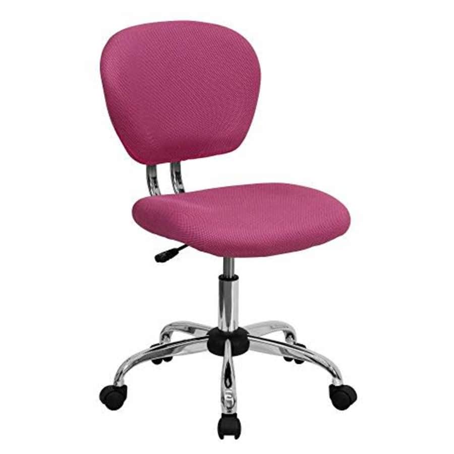 Flash Furniture Mid-Back Pink Mesh Padded Swivel Task Office Chair with Chrome Base for $74 Flash Furniture Mid-Back Pink Mesh Padded Swivel Task Office Chair with Chrome Base for $74
