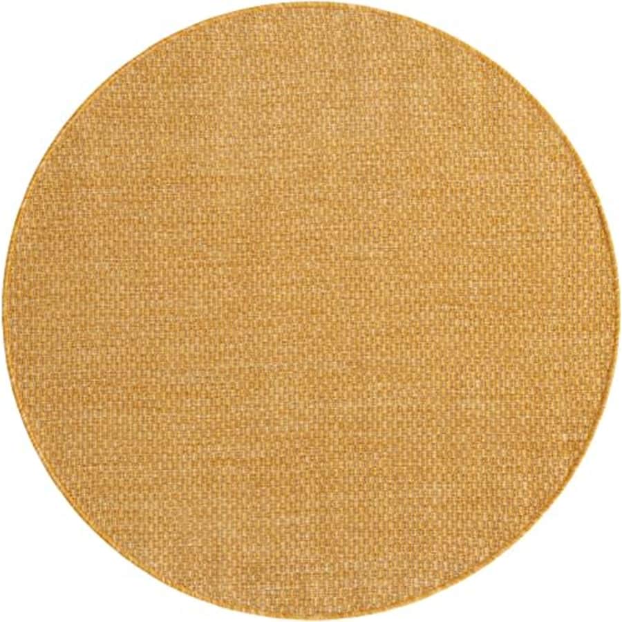 Unique Loom Collection Casual Transitional Solid Heathered Indoor/Outdoor Flatweave Area Rug (4' 1" for $30