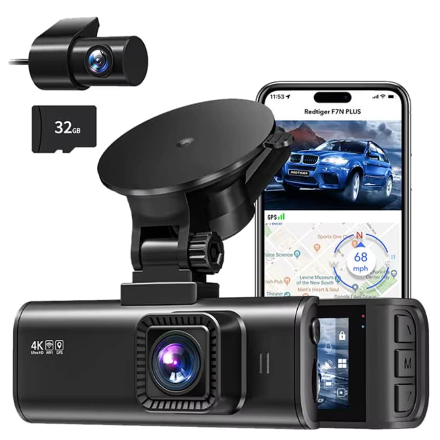 Redtiger 4K Mini Dash Camera w/ 32GB SD Card for $84 Redtiger 4K Mini Dash Camera w/ 32GB SD Card for $84