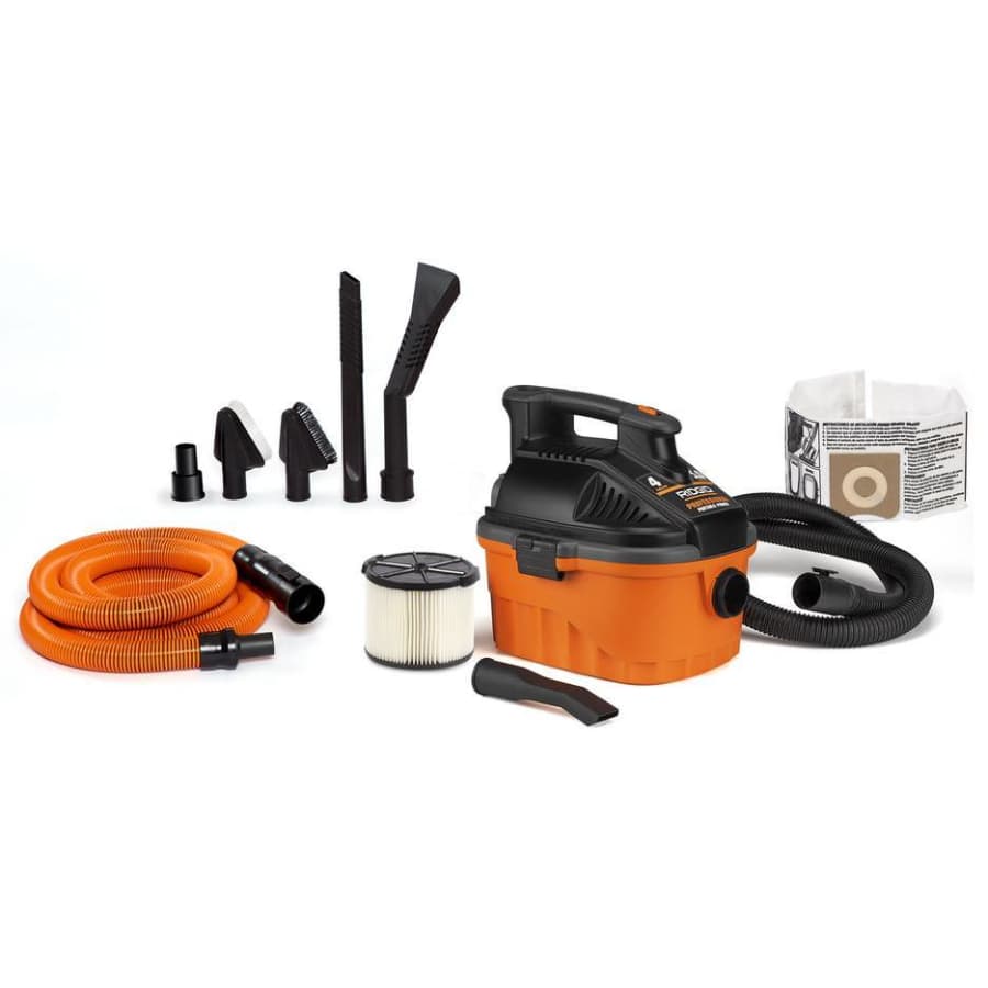 Ridgid 4-Gallon Portable Wet/Dry Shop Vacuum w/ Detailing Kit for $60