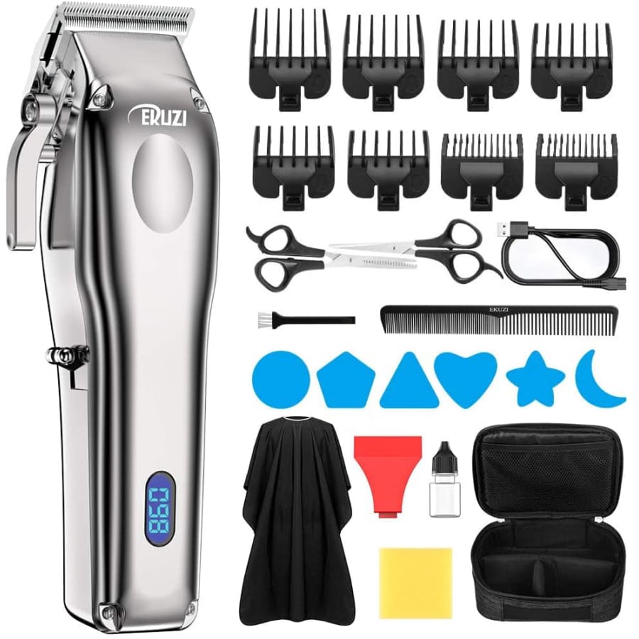 Ekuzi Professional Cordless Hair Clippers Kit for $20