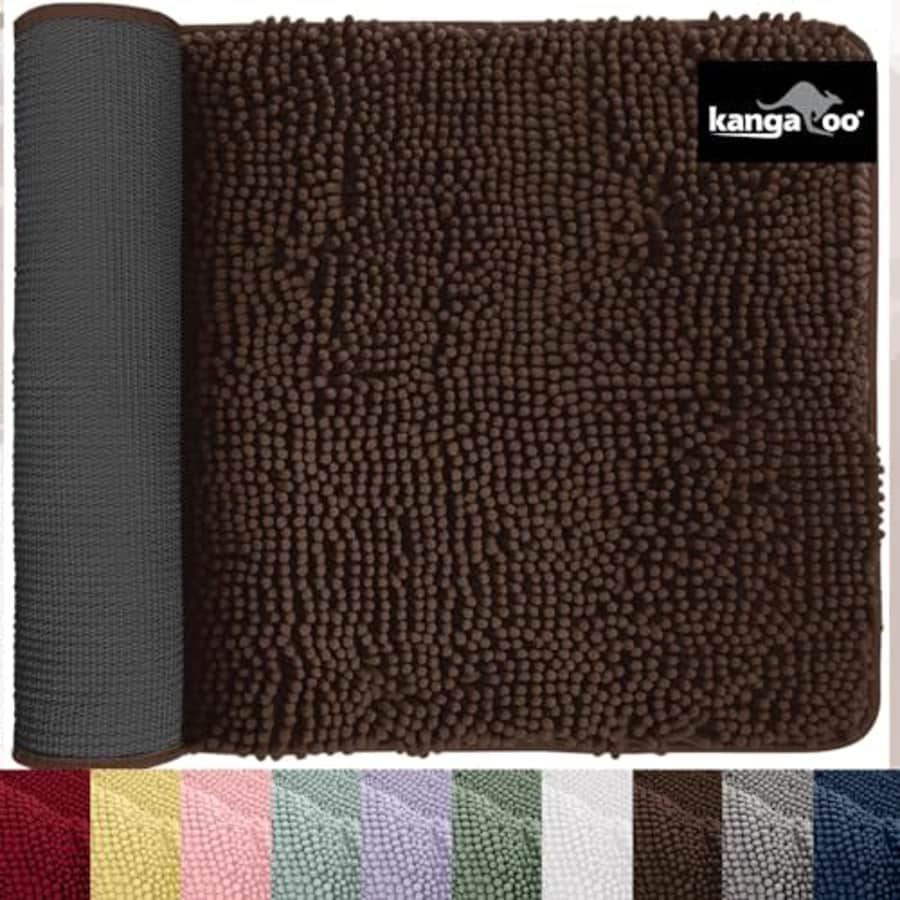 KANGAROO Luxury Chenille Bath Rug, 30x20, Extra Soft and Absorbent Shaggy Kids Bathroom Rugs, for $23 KANGAROO Luxury Chenille Bath Rug, 30x20, Extra Soft and Absorbent Shaggy Kids Bathroom Rugs, for $23