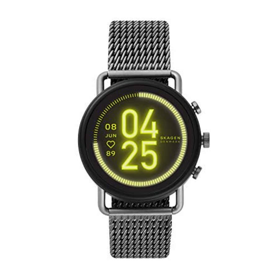 Skagen Connected Falster 3 Gen 5 Stainless Steel Mesh Touchscreen Smartwatch, Color: Gunmetal for $139 Skagen Connected Falster 3 Gen 5 Stainless Steel Mesh Touchscreen Smartwatch, Color: Gunmetal for $139