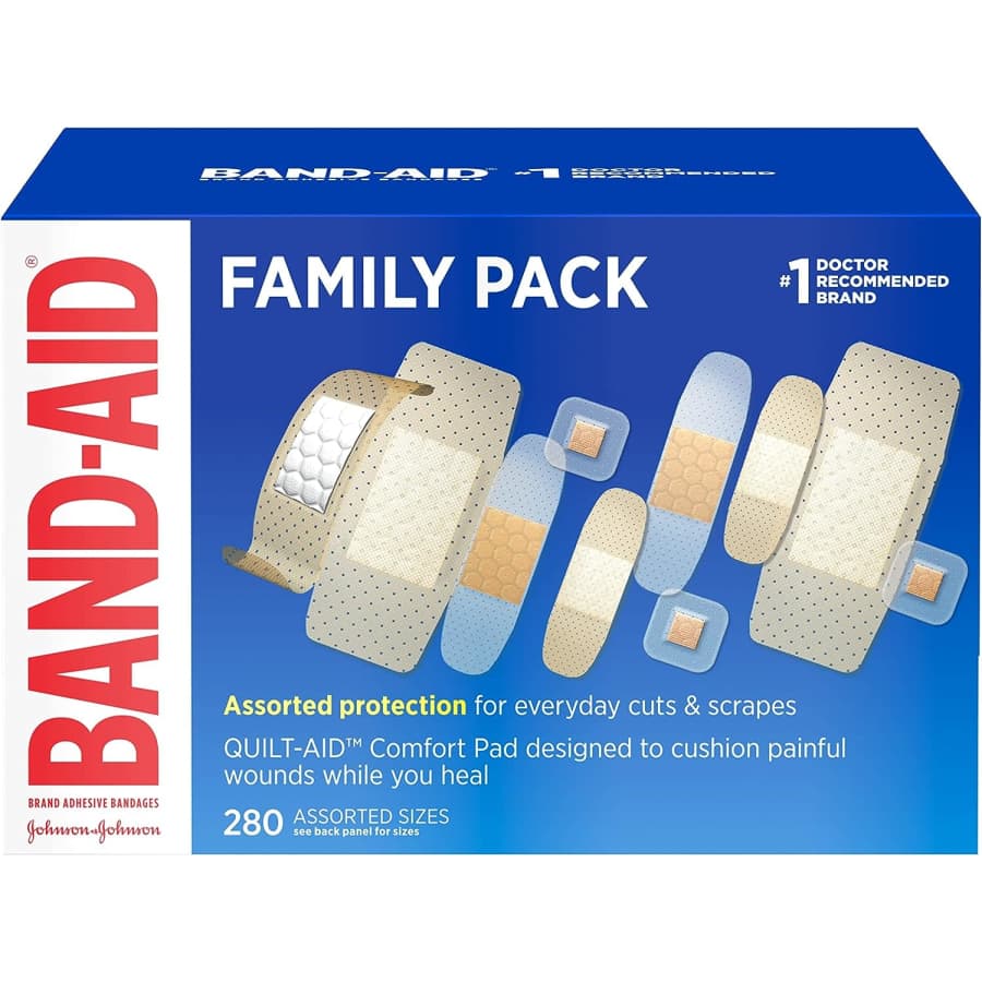 Band-Aid 280-Count Family Variety Pack for $10 via Sub & Save Band-Aid 280-Count Family Variety Pack for $10 via Sub & Save