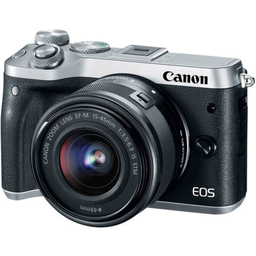 Canon EOS M6 Mirrorless Digital Camera with 15-45mm Lens for $349 Canon EOS M6 Mirrorless Digital Camera with 15-45mm Lens for $349