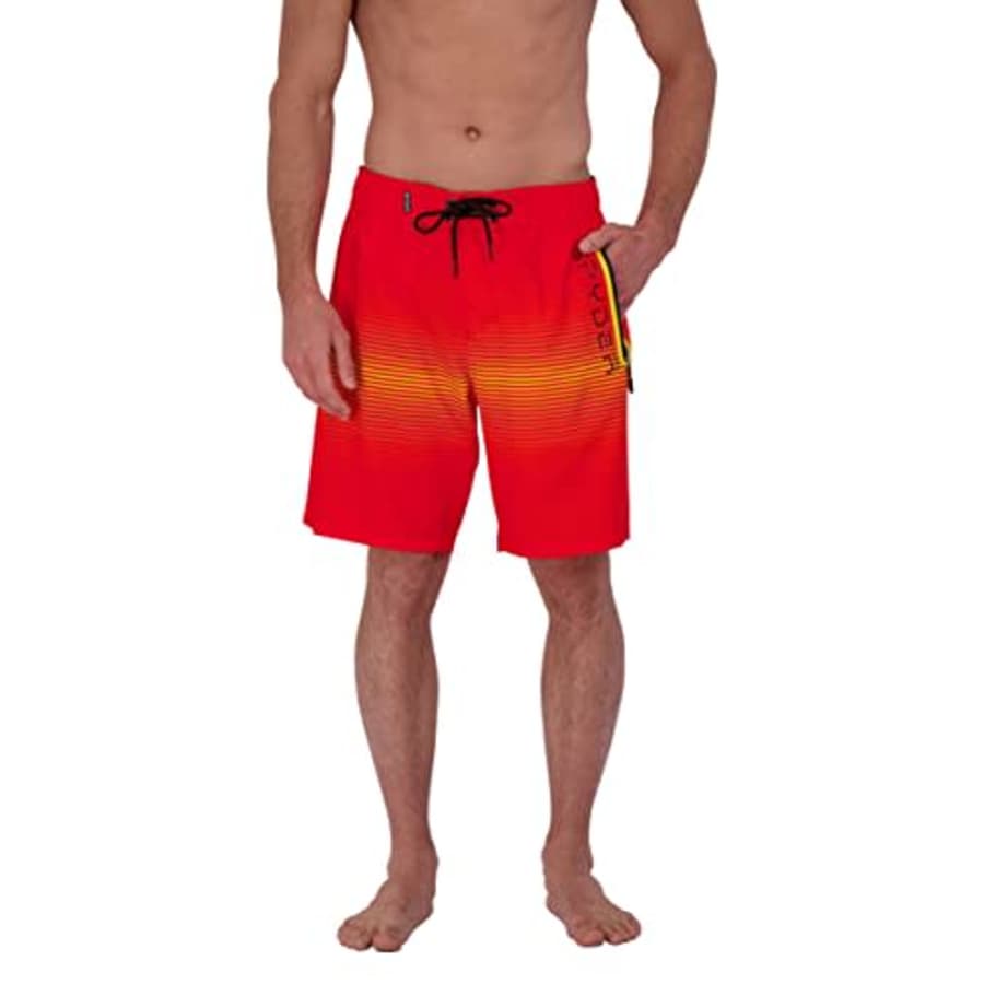 Spyder Men's Standard Quick Dry Lightweight Stretch 9" Swim Trunk, Volcano, Small for $33