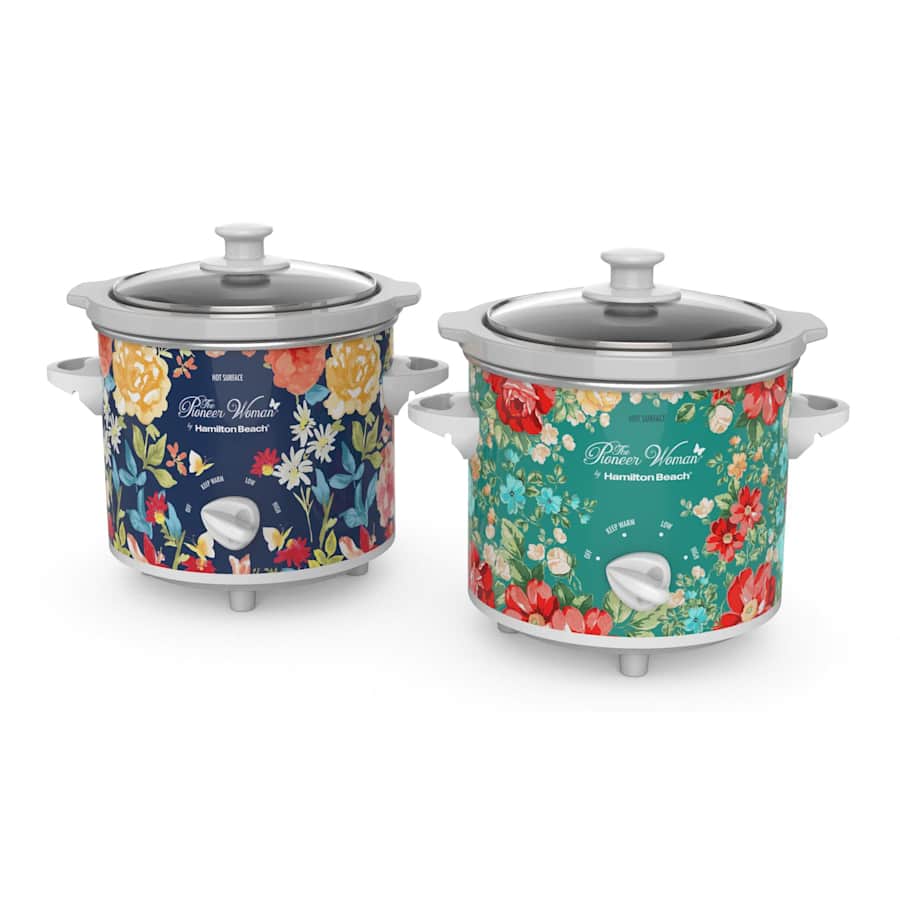 The Pioneer Woman by Hamilton Beach 1.5-Quart Slow Cooker 2-Pack for $23 The Pioneer Woman by Hamilton Beach 1.5-Quart Slow Cooker 2-Pack for $23