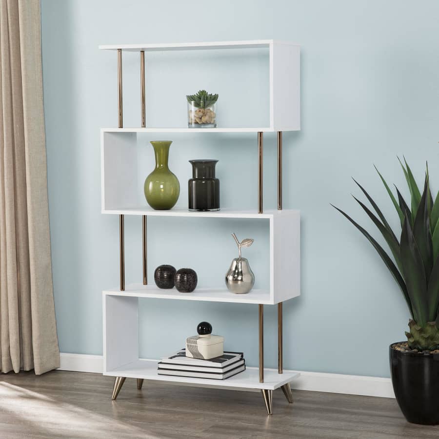 Southern Enterprises Ellan Asymmetrical Etagere Bookcase for $113