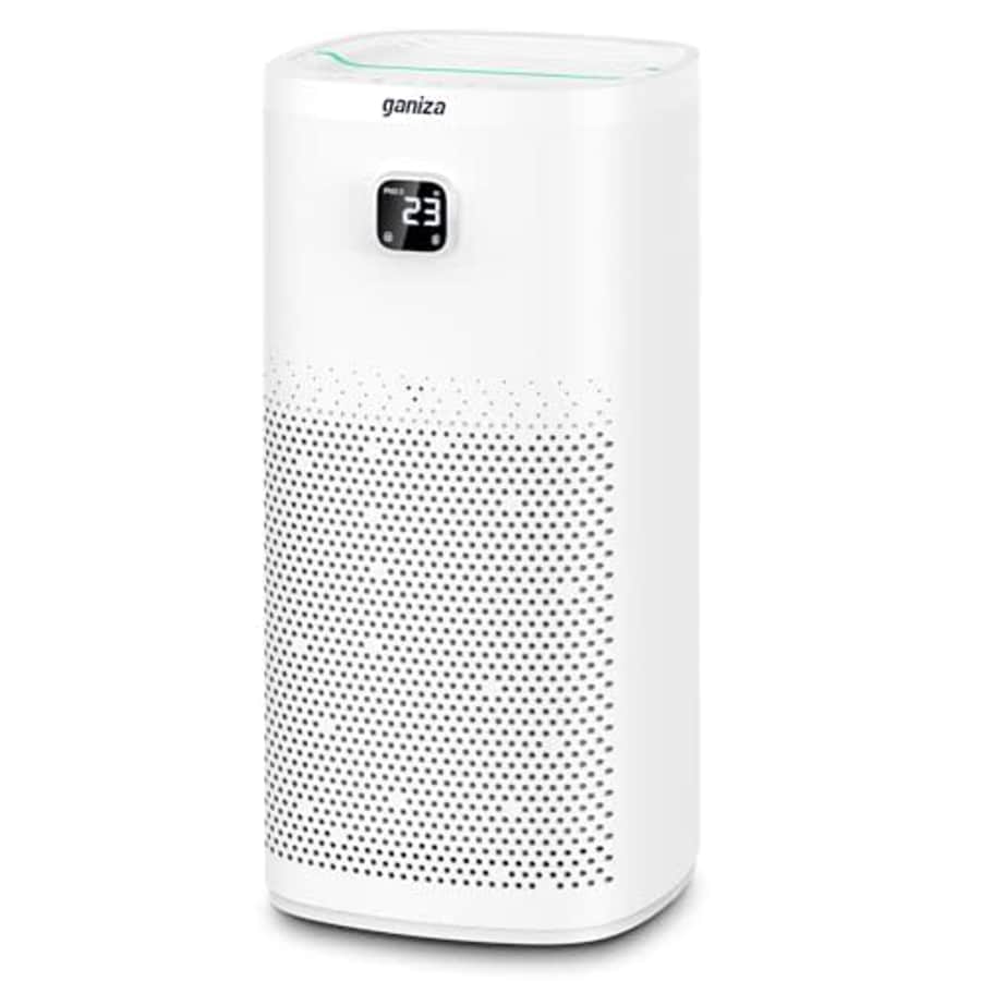 Air Purifiers for Home Large Room: 2064 Ft Coverage With Air Quality Monitor, Ganiza H13 True HEPA for $160 Air Purifiers for Home Large Room: 2064 Ft Coverage With Air Quality Monitor, Ganiza H13 True HEPA for $160