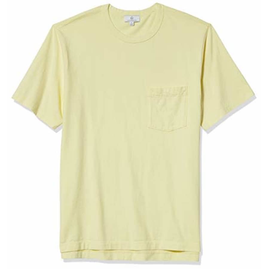 AG Adriano Goldschmied Men's Beckham Short Sleeve Pocket Crew Tee Shirt, Citrus Mist, XL for $25
