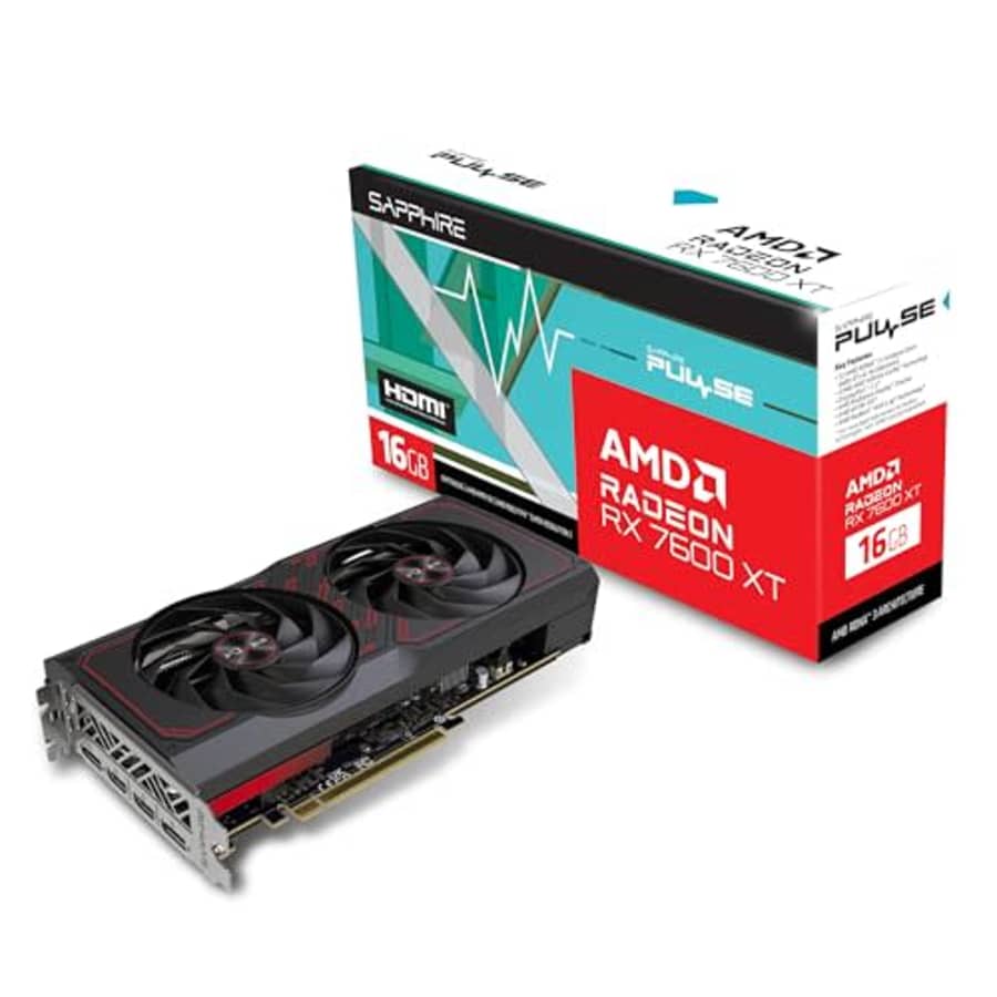 Sapphire 11339-04-20G PULSE AMD RADEON RX 7600 XT Gaming Graphics Card with 16GB GDDR6, AMD RDNA 3 for $330