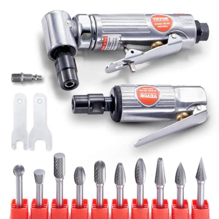 VEVOR Air Die Grinder Kit, Right Angle Grinder w/Die Grinder Combo & 10PCS Single Cut Carbide Burr for $63 VEVOR Air Die Grinder Kit, Right Angle Grinder w/Die Grinder Combo & 10PCS Single Cut Carbide Burr for $63