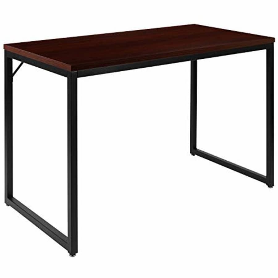 Flash Furniture Commercial Grade Industrial Style Office Desk - 47" Length (Mahogany) for $109