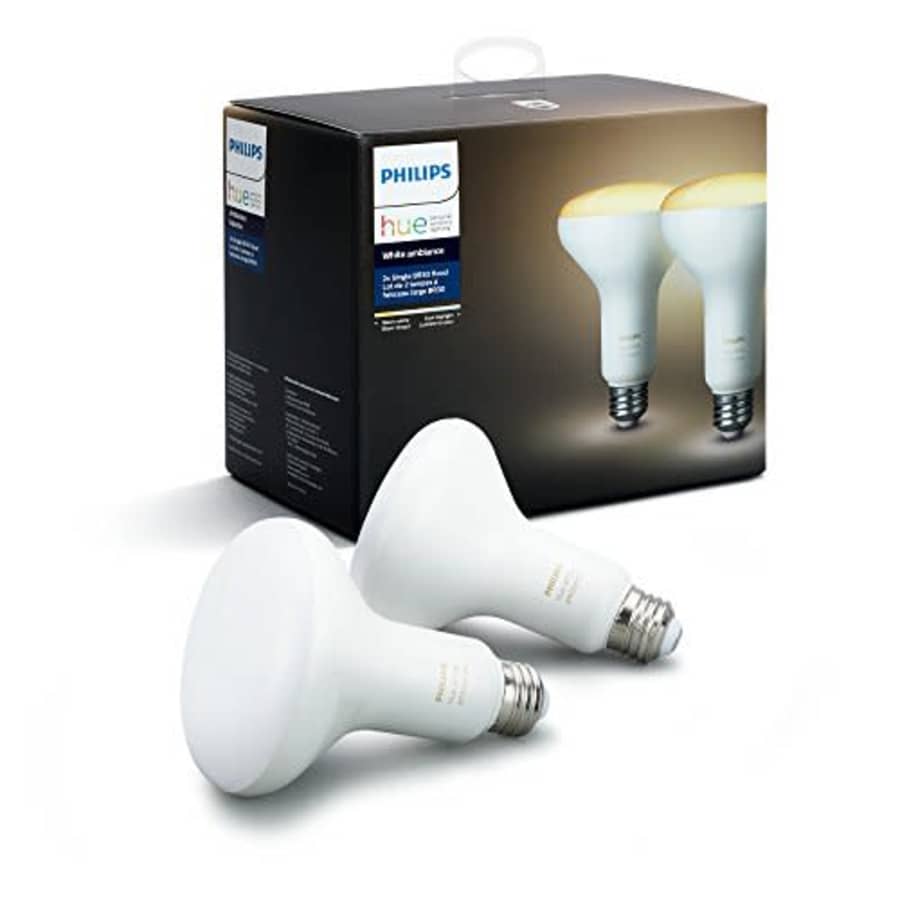 Philips Hue White Ambiance BR30 2-Pack 60W Equivalent Dimmable LED Smart Flood Light (Hue Hub for $45