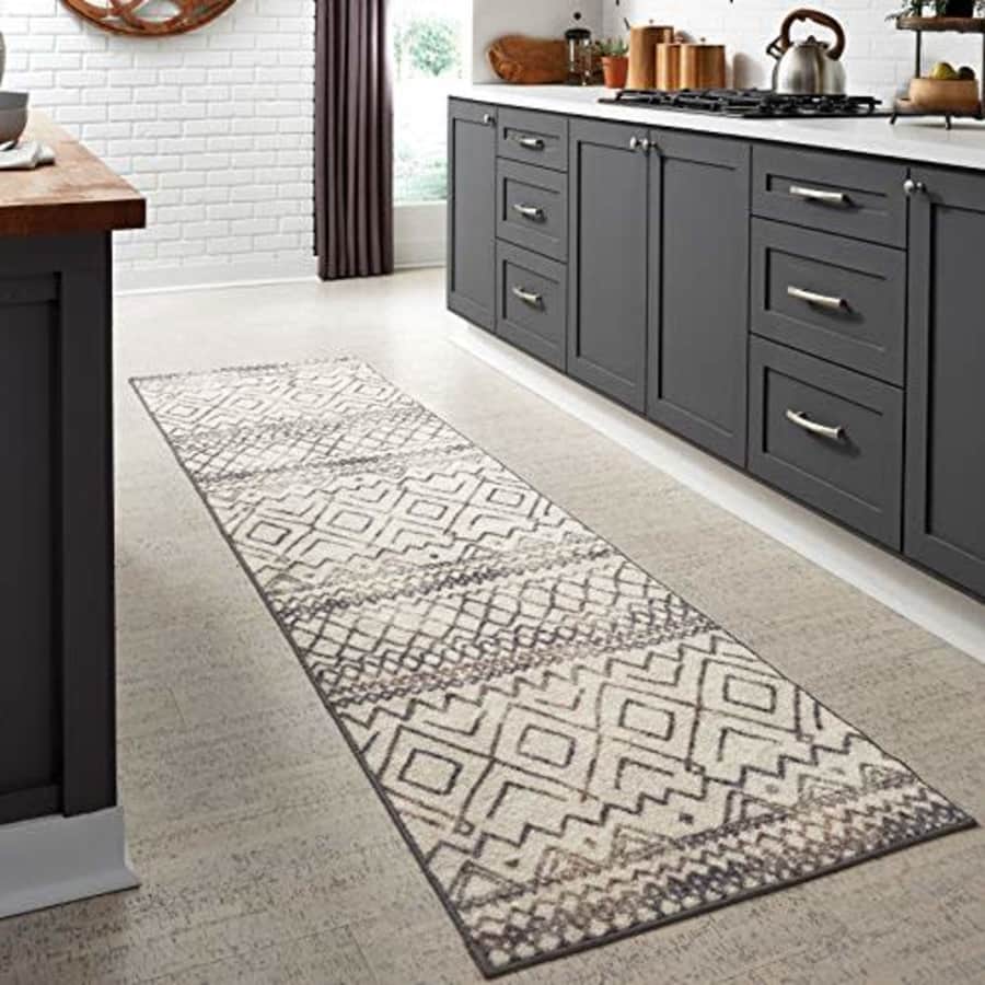 Maples Rugs Abstract Diamond Modern Distressed Non Slip Runner Rug For Hallway Entry Way Floor for $42 Maples Rugs Abstract Diamond Modern Distressed Non Slip Runner Rug For Hallway Entry Way Floor for $42