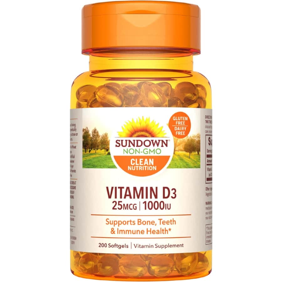 Sundown Vitamin D3 1000 IU 200-Ct. Softgels for $5.16 via Sub & Save Sundown Vitamin D3 1000 IU 200-Ct. Softgels for $5.16 via Sub & Save
