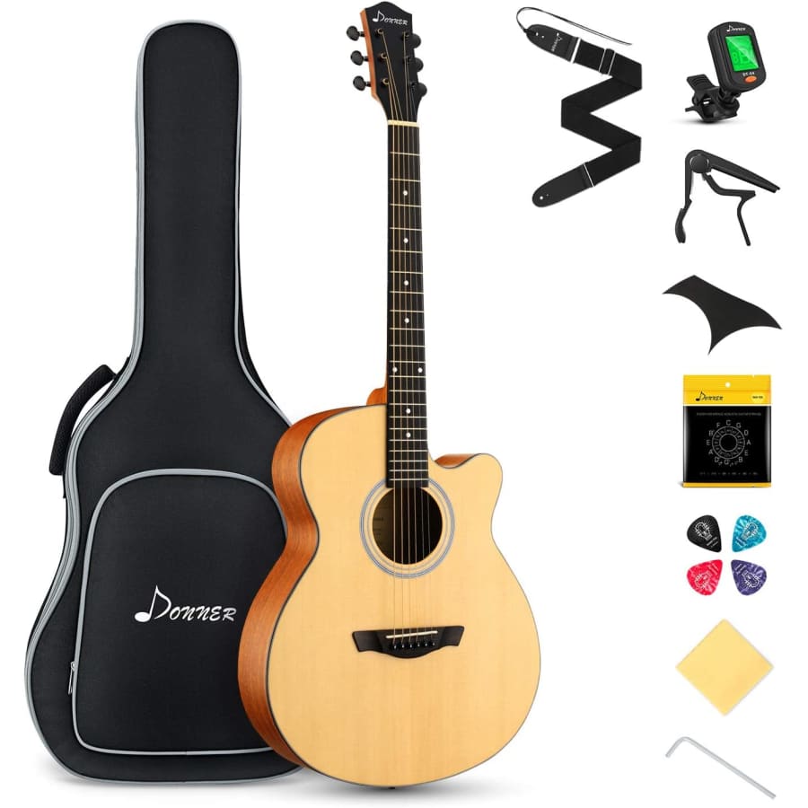 Donner Acoustic Guitar Starter Kit for $115